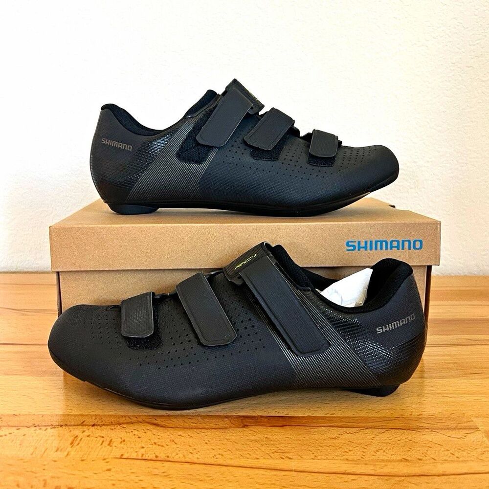 Shimano RC1 SH-RC100 Road Cycling Shoes Black Unisex EU42 Hook & Loop 3 Bolt